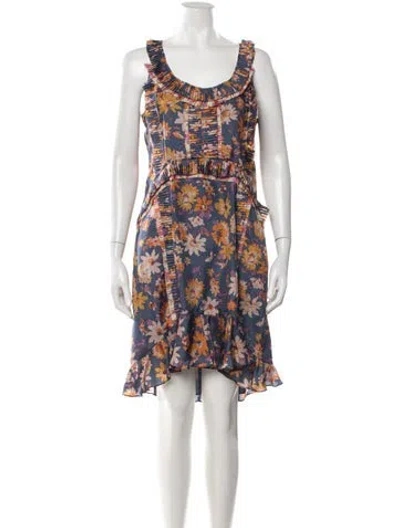 Pre-owned Sachin & Babi Silk Mini Dress In Multi