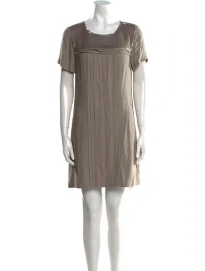 Pre-owned Sachin & Babi Silk Mini Dress In Neutral