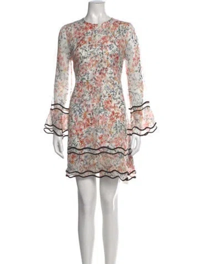 Pre-owned Sachin & Babi Silk Mini Dress In Neutral
