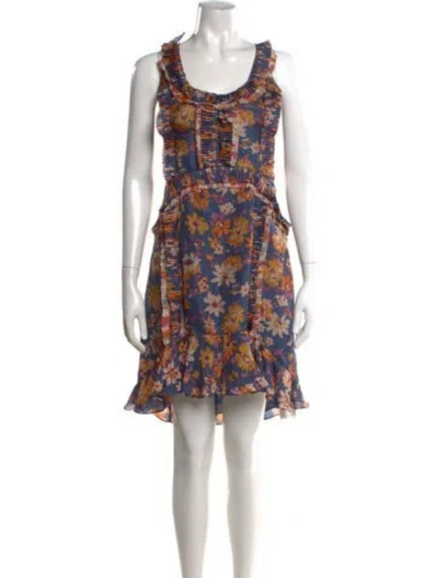 Pre-owned Sachin & Babi Silk Mini Dress In Neutral