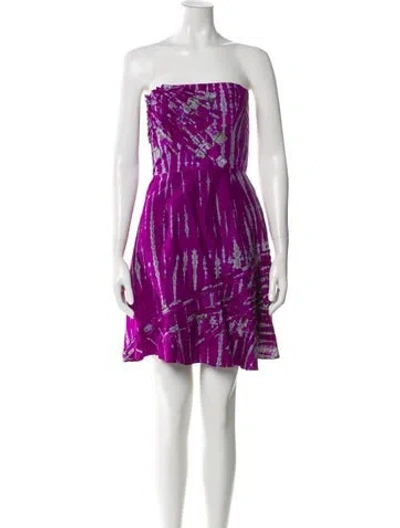 Pre-owned Sachin & Babi Silk Mini Dress In Purple