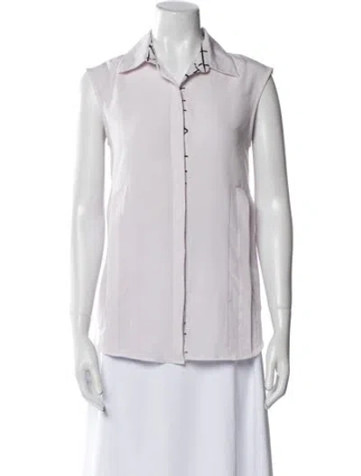 Pre-owned Sachin & Babi Sleeveless Button-up Top In Pink