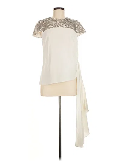 Pre-owned Sachin & Babi Sleeveless Top Ivory One Shoulder Neckline Tops