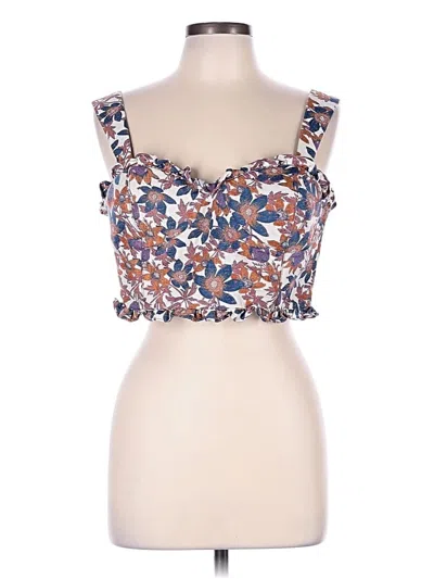 Pre-owned Sachin & Babi Sleeveless Top Orange Sweetheart Neckline Tops