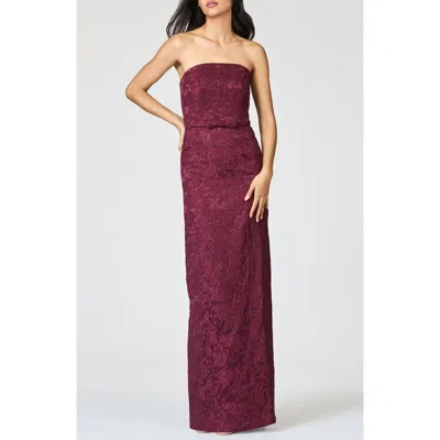 SACHIN & BABI SACHIN & BABI SOPHIA BELTED STRAPLESS GOWN