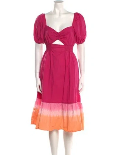 Pre-owned Sachin & Babi Square Neckline Knee-length Dress In Multi