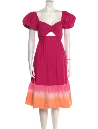 Pre-owned Sachin & Babi Square Neckline Knee-length Dress In Pink