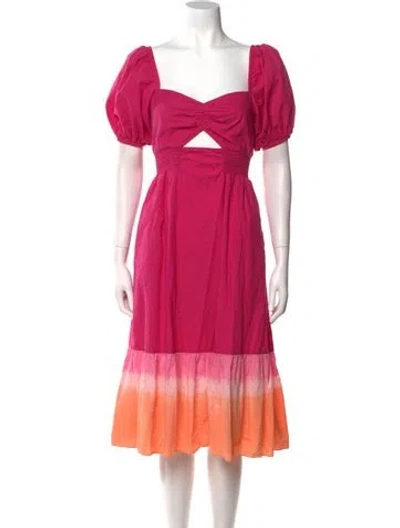 Pre-owned Sachin & Babi Square Neckline Knee-length Dress In Pink