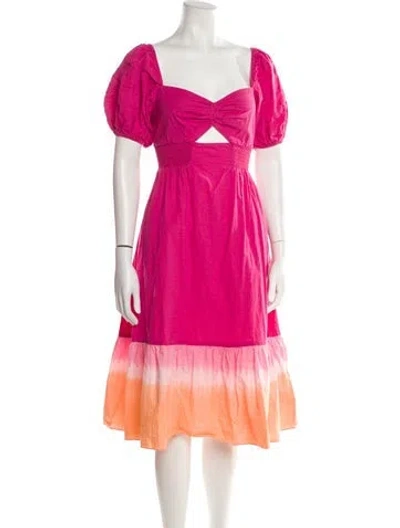 Pre-owned Sachin & Babi Square Neckline Knee-length Dress In Pink