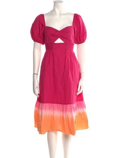 Pre-owned Sachin & Babi Square Neckline Knee-length Dress In Pink