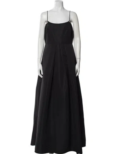 Pre-owned Sachin & Babi Square Neckline Long Dress In Black
