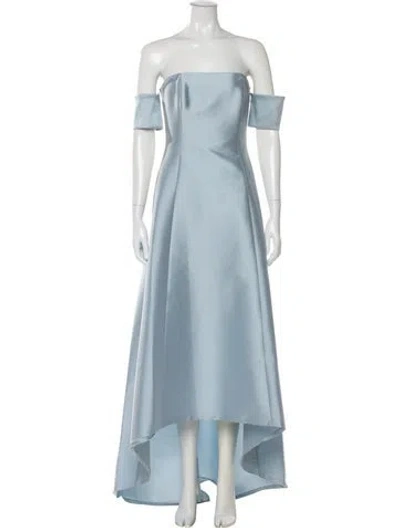 Pre-owned Sachin & Babi Square Neckline Long Dress In Blue