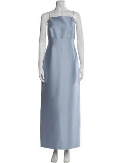 Pre-owned Sachin & Babi Square Neckline Long Dress In Blue