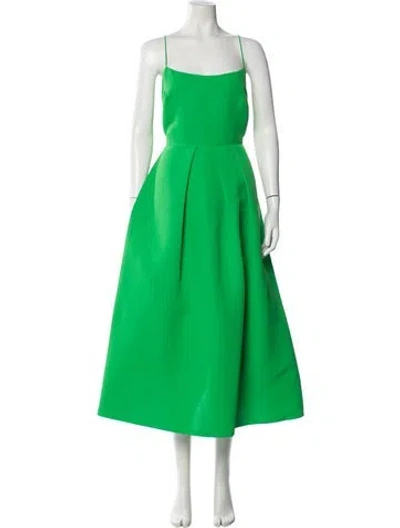 Pre-owned Sachin & Babi Square Neckline Long Dress In Green