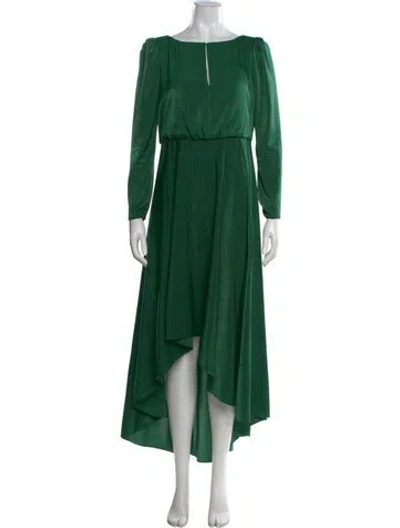 Pre-owned Sachin & Babi Square Neckline Long Dress In Green