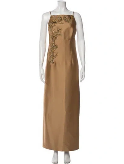 Pre-owned Sachin & Babi Square Neckline Long Dress In Neutral