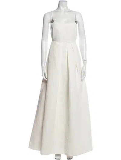 Pre-owned Sachin & Babi Square Neckline Long Dress In Neutral