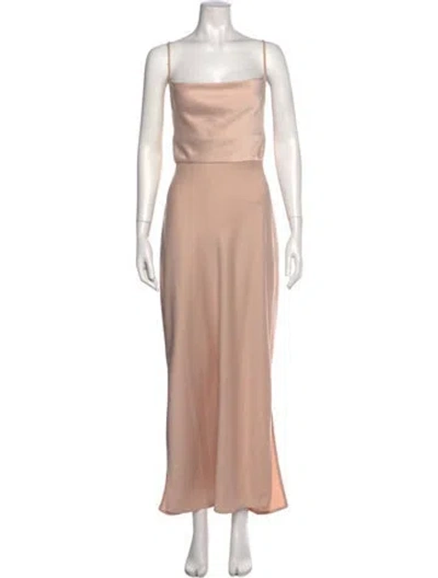 Pre-owned Sachin & Babi Square Neckline Long Dress In Pink