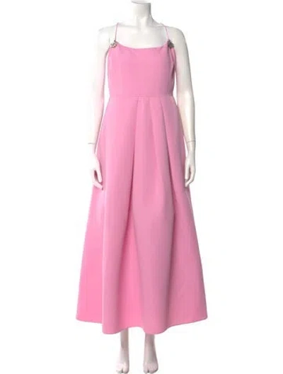 Pre-owned Sachin & Babi Square Neckline Long Dress In Pink
