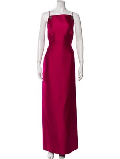 Pre-owned Sachin & Babi Square Neckline Long Dress In Pink
