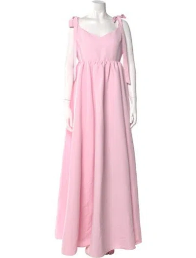 Pre-owned Sachin & Babi Square Neckline Long Dress In Pink