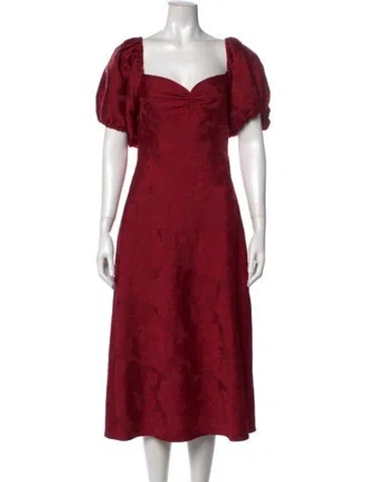 Pre-owned Sachin & Babi Square Neckline Long Dress In Red