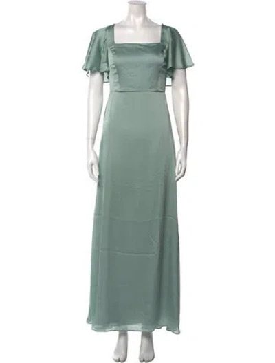 Pre-owned Sachin & Babi Square Neckline Long Dress W/ Tags In Green