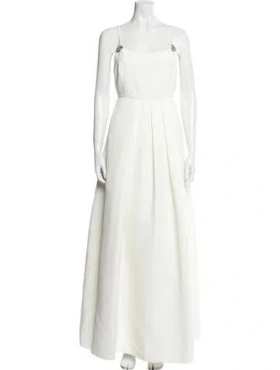 Pre-owned Sachin & Babi Square Neckline Long Dress In White