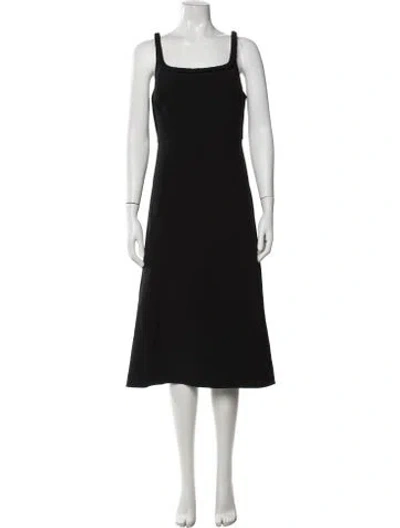 Pre-owned Sachin & Babi Square Neckline Midi Length Dress In Black