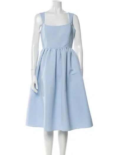 Pre-owned Sachin & Babi Square Neckline Midi Length Dress In Blue