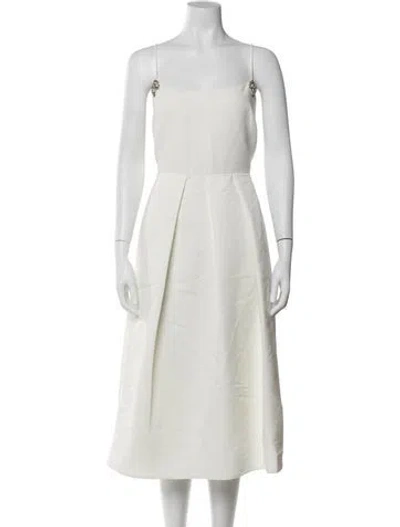 Pre-owned Sachin & Babi Square Neckline Midi Length Dress In Neutrals
