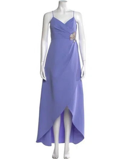 Pre-owned Sachin & Babi Square Neckline Midi Length Dress In Purple