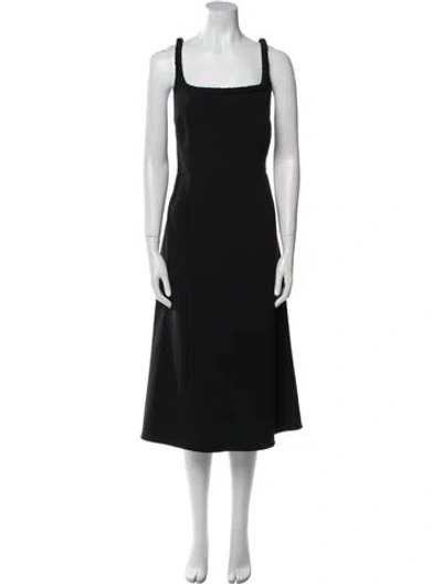 Pre-owned Sachin & Babi Square Neckline Midi Length Dress W/ Tags In Black