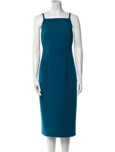 Pre-owned Sachin & Babi Square Neckline Midi Length Dress W/ Tags In Blue