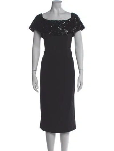 Pre-owned Sachin & Babi Square Neckline Midi Length Dress W/ Tags In Gray