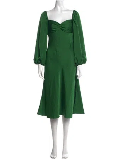 Pre-owned Sachin & Babi Square Neckline Midi Length Dress W/ Tags In Green