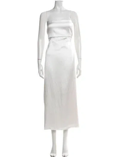 Pre-owned Sachin & Babi Square Neckline Midi Length Dress W/ Tags In White