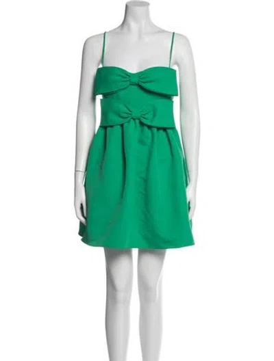 Pre-owned Sachin & Babi Square Neckline Mini Dress In Green