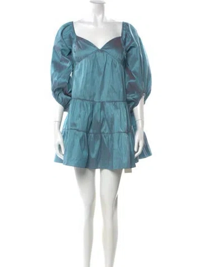 Pre-owned Sachin & Babi Square Neckline Mini Dress W/ Tags In Blue
