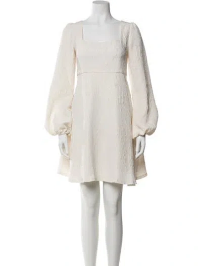 Pre-owned Sachin & Babi Square Neckline Mini Dress In White