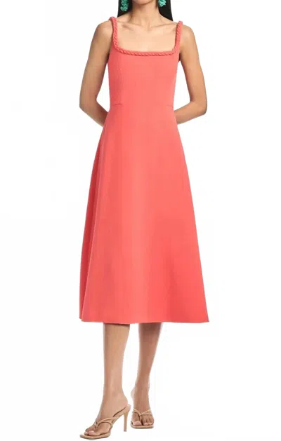 Sachin & Babi Steph Midi Dress In Coral In Pink