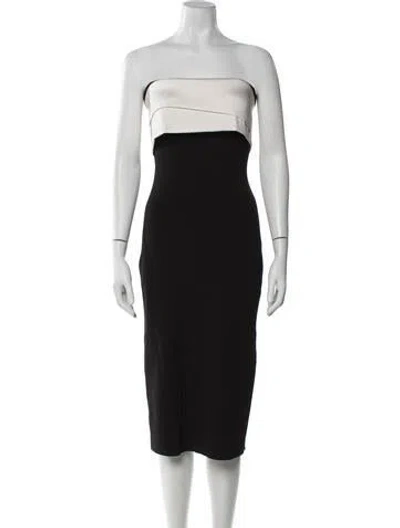 Pre-owned Sachin & Babi Strapless Knee-length Dress In Black