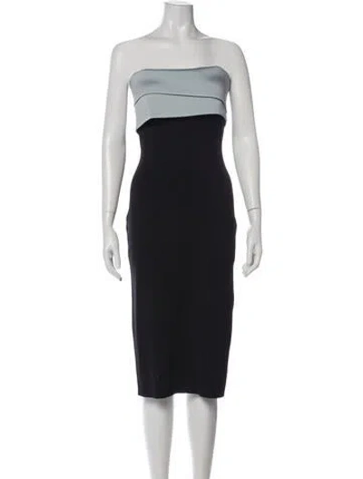 Pre-owned Sachin & Babi Strapless Knee-length Dress In Gray