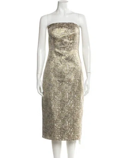 Pre-owned Sachin & Babi Strapless Knee-length Dress In Neutral