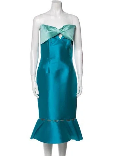 Pre-owned Sachin & Babi Strapless Knee-length Dress W/ Tags In Blue