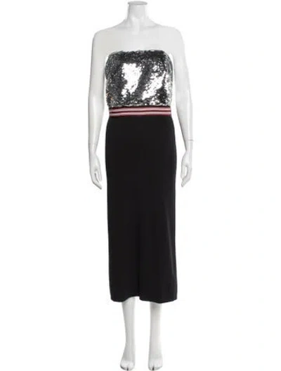 Pre-owned Sachin & Babi Strapless Long Dress In Black