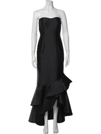 Pre-owned Sachin & Babi Strapless Long Dress In Black