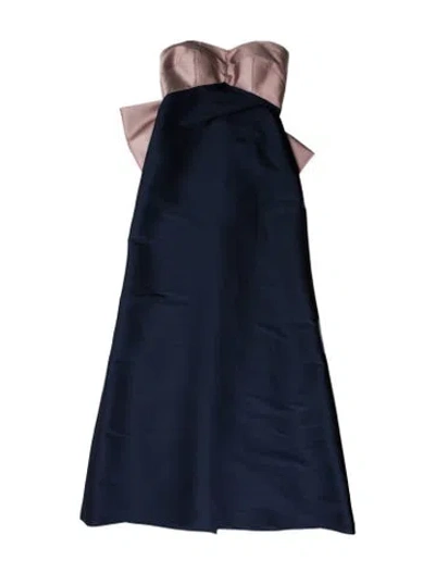 Pre-owned Sachin & Babi Strapless Long Dress In Blue