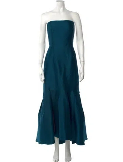 Pre-owned Sachin & Babi Strapless Long Dress In Green