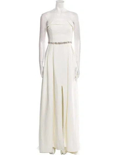 Pre-owned Sachin & Babi Strapless Long Dress In Neutral